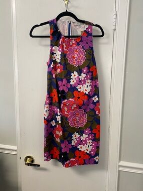 Trina Turk Floral Shift Dress in Purple, Pink & Red